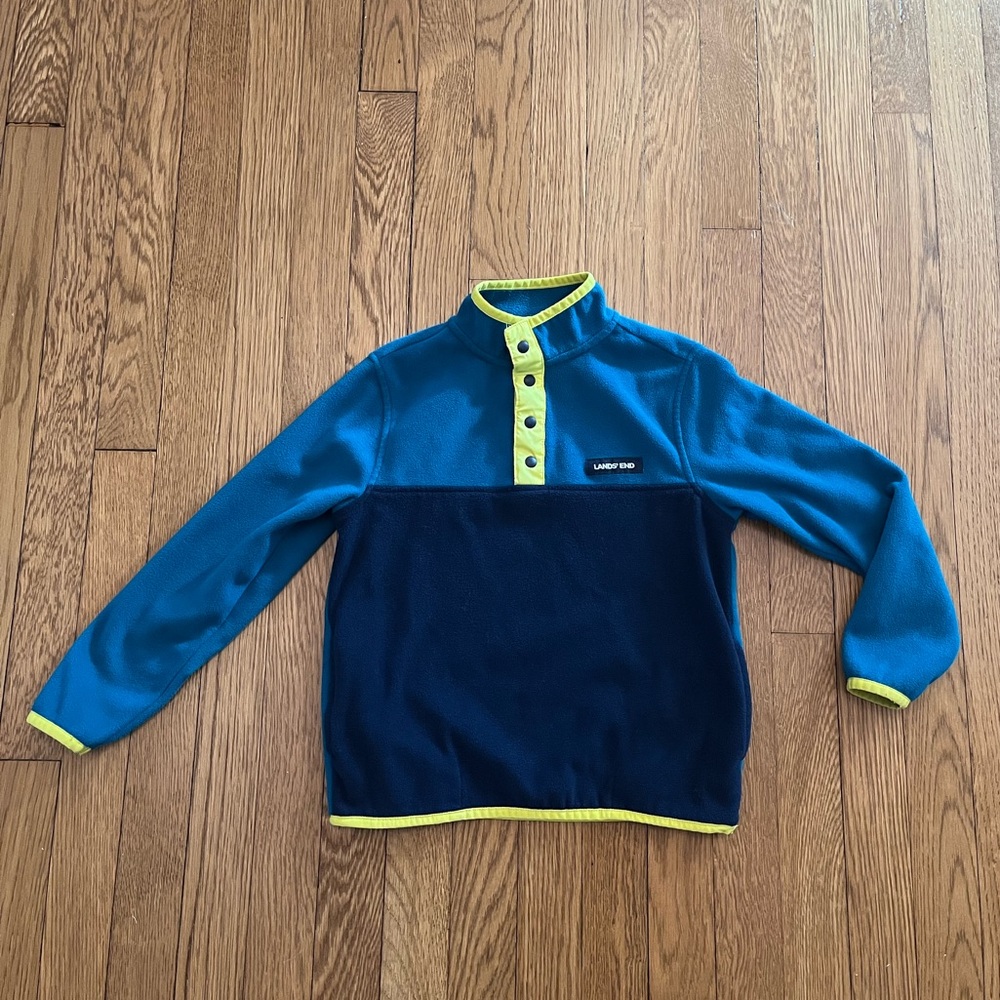 LAND END KIDS PULL OVER FLEECE